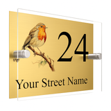 M095 Custom Personalised Modern Address Door Acrylic Aluminium Sign Plaque