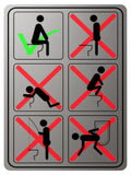 2432 Funny Toilet Instructions Toilet Rules Metal Aluminium Plaque Sign