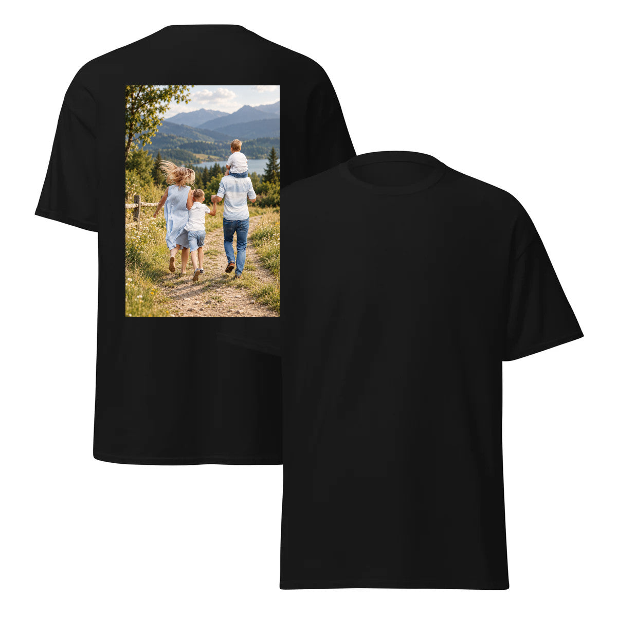 340 Custom Personalised Your Picture T-shirt Tee Back Printing