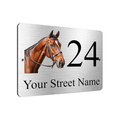 B090 Custom Personalised Address Horse Metal Aluminium Plaque Sign Door Gate
