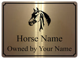 2353 Custom Personalised Horse Pony Stable Metal Aluminium Sign Plaque Door Gate