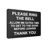B048 PLEASE RING THE BELL Aluminium Composite Plaque Sign Door Gate House Office