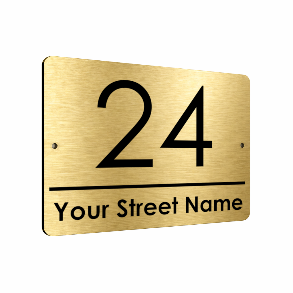 B112 Custom Personalised Address Metal Aluminium Plaque Sign Door House Gate