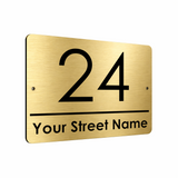 B112 Custom Personalised Address Metal Aluminium Plaque Sign Door House Gate