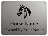 2353 Custom Personalised Horse Pony Stable Metal Aluminium Sign Plaque Door Gate