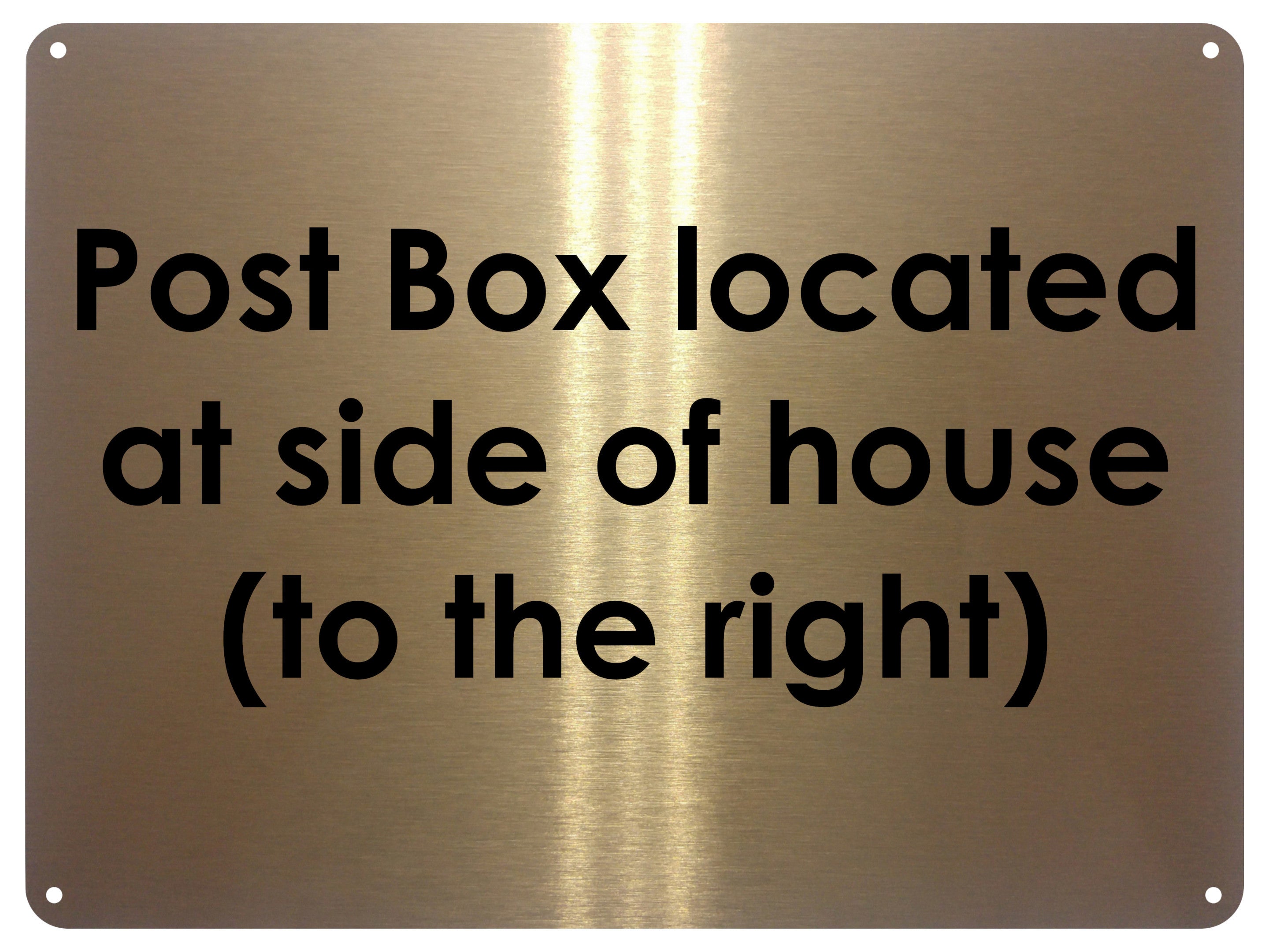 1MM 2372 Post Box Located At Side Of House Right Door Metal Aluminium Metal Plaque
