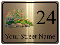 2343 Custom Personalised Address Metal Aluminium Sign Plaque Door Gate House