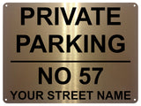 2349 Custom Personalised PRIVATE PARKING Metal Aluminium Sign Plaque Door Gate