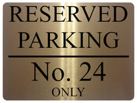 UV154 Custom Personalised RESERVED PARKING Metal Aluminium Plaque Sign A4 Size