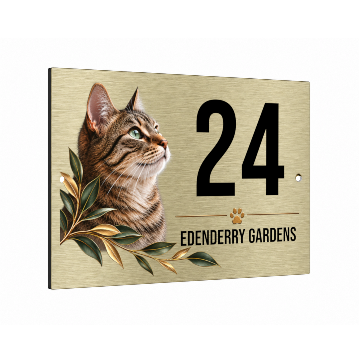 B253 Custom Personalised Address Metal Aluminium Plaque Sign Door House Gate