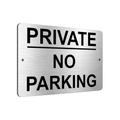 B161 PRIVATE NO PARKING Metal Aluminium Composite Plaque Sign Door Gate