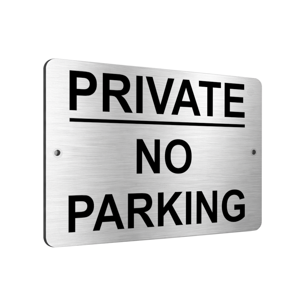 B161 PRIVATE NO PARKING Metal Aluminium Composite Plaque Sign Door Gate