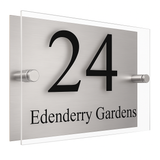 M091 Custom Personalised Modern Address Door Acrylic Aluminium Sign Plaque