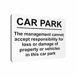 B172 CAR PARK Safety Printed Aluminium Metal Plaque Sign Gate