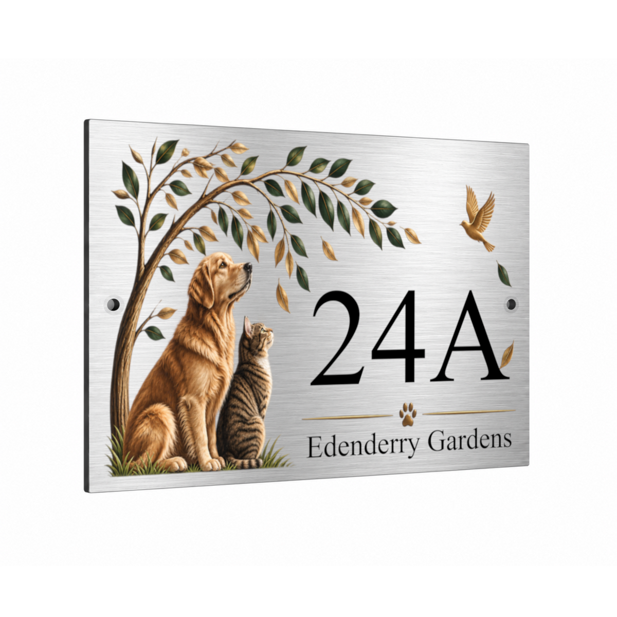 B249 Custom Personalised Address Metal Aluminium Plaque Sign Door House Gate