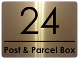2435 Custom Personalised Post Parcel Box Number Metal Aluminium Sign Plaque