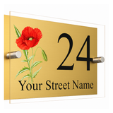 M092 Custom Personalised Modern Address Door Acrylic Aluminium Sign Plaque