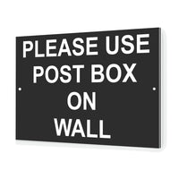 B004 Please Use Post Box On Wall Door Gate House Office Aluminium Composite Sign Plaque