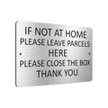 B040 IF NOT AT HOME PLEASE LEAVE PARCELS HERE Aluminium Composite Plaque Sign
