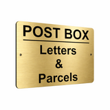 B107 POST BOX Letters & Parcels Metal Aluminium Plaque Sign Door House Office