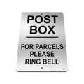 B164 POST BOX PLEASE RING BELL Metal Aluminium Plaque Sign For Door House