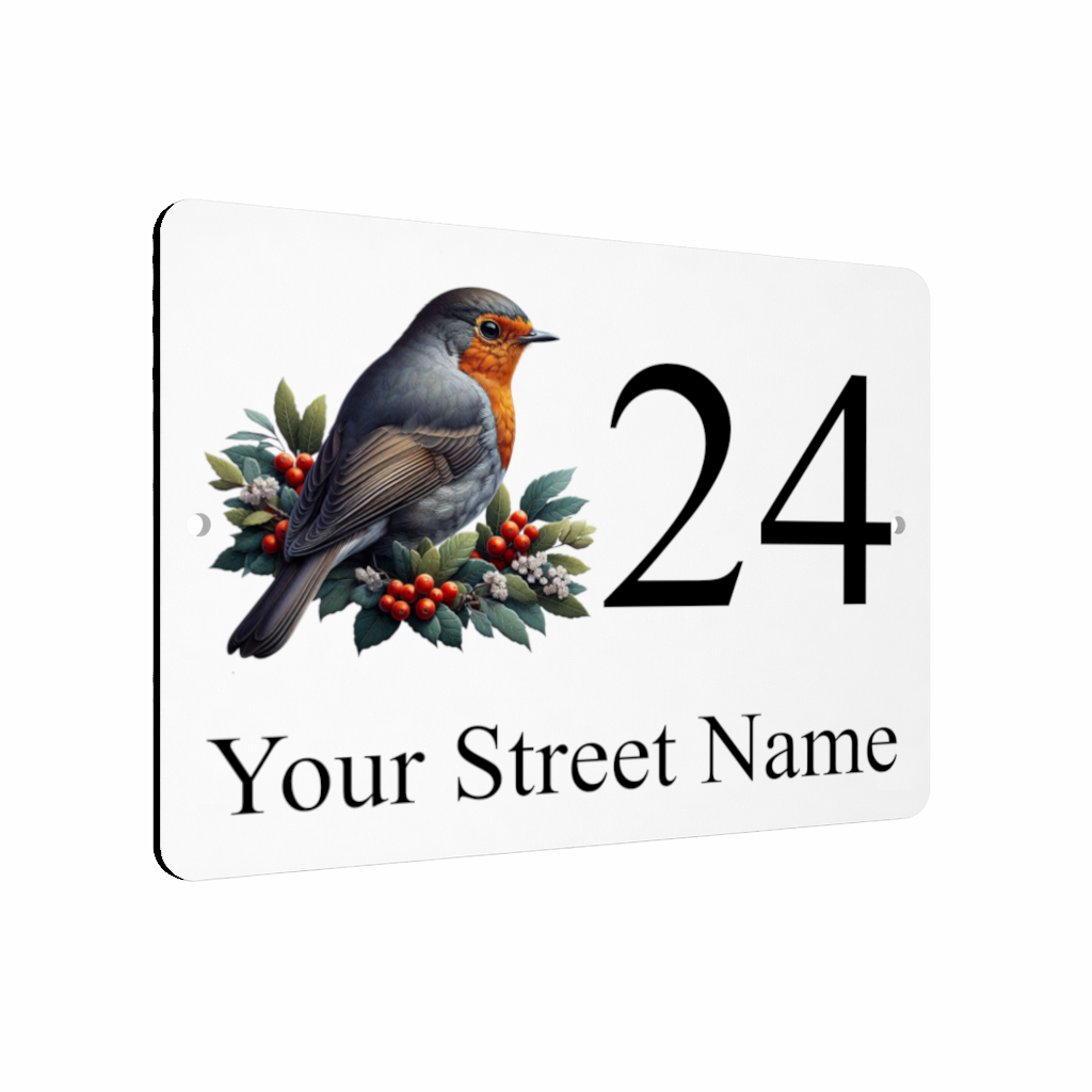 B073 Custom Personalised Address Printed Aluminium Metal Plaque Sign Door House