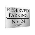 B094 Custom Personalised RESERVED PARKING Number Metal Aluminium Plaque Sign