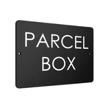 B034 PARCEL BOX Aluminium Composite Plaque Sign House Office Gate