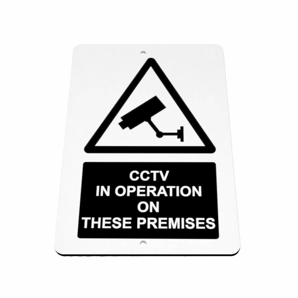 B039 CCTV IN OPERATION ON THESE PREMISES Safety Aluminium Composite Plaque Sign
