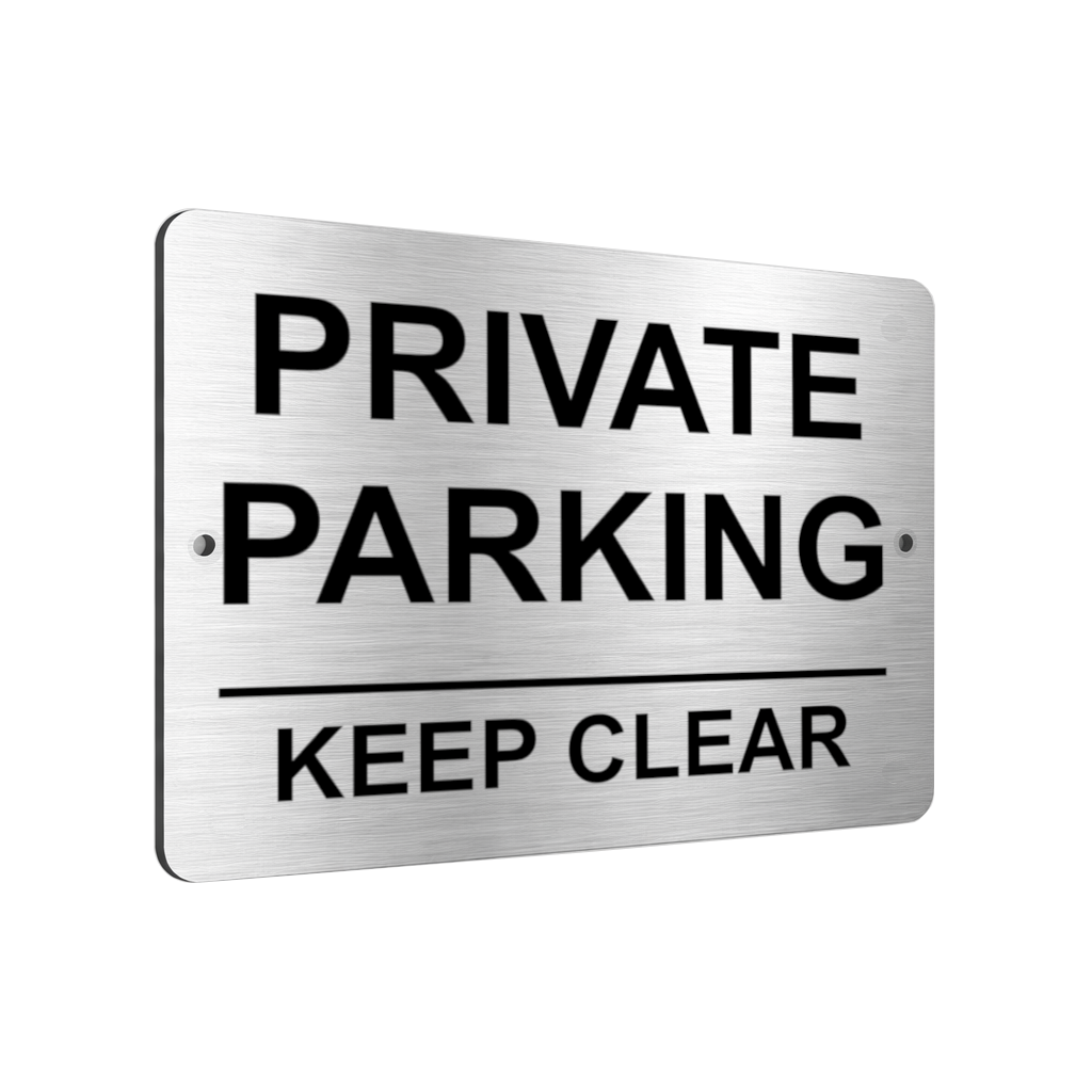 B062 PRIVATE PARKING KEEP CLEAR Printed Aluminium Metal Plaque Sign Door