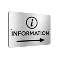 B191 INFORMATION Arrow Right Customer Shop Business Aluminium Metal Plaque Sign