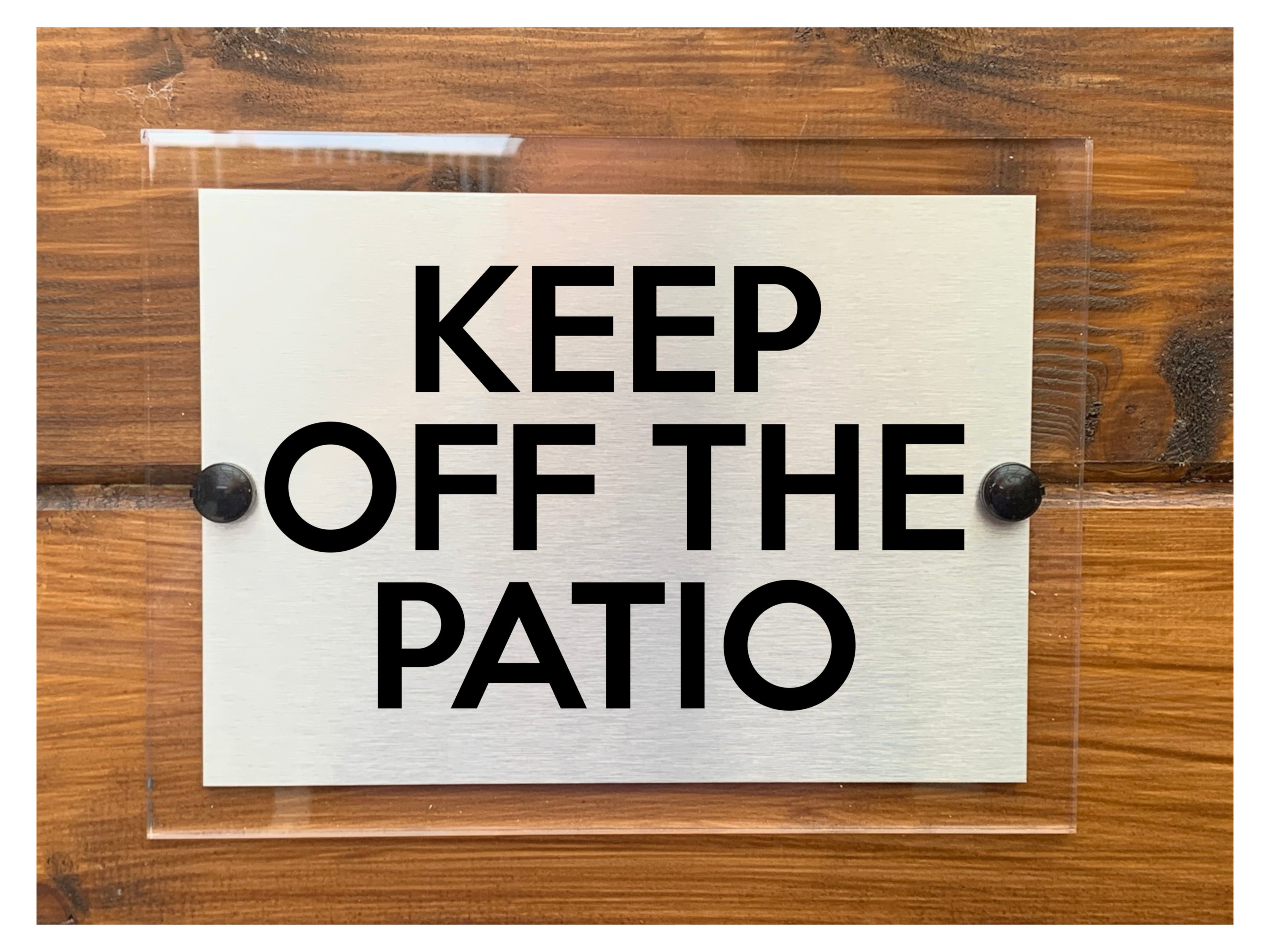 M058 Keep Of The Patio Modern Door Gate House Acrylic Aluminium Sign Plaque