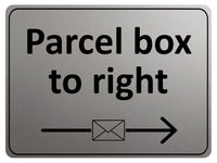 2202 Parcel box to right Door Gate House Letters Metal Aluminium Plaque Sign