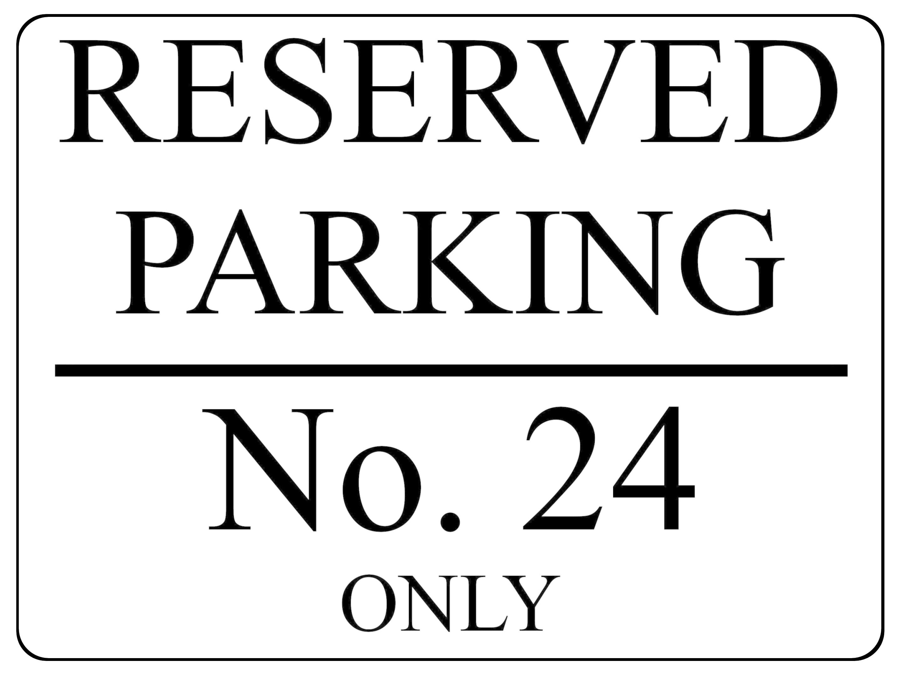 UV154 Custom Personalised RESERVED PARKING Metal Aluminium Plaque Sign A4 Size