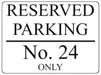 UV154 Custom Personalised RESERVED PARKING Metal Aluminium Plaque Sign A4 Size