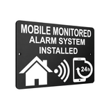 B033 MOBILE MONITORED ALARM SYSTEM INSTALLED Aluminium Composite Plaque Sign
