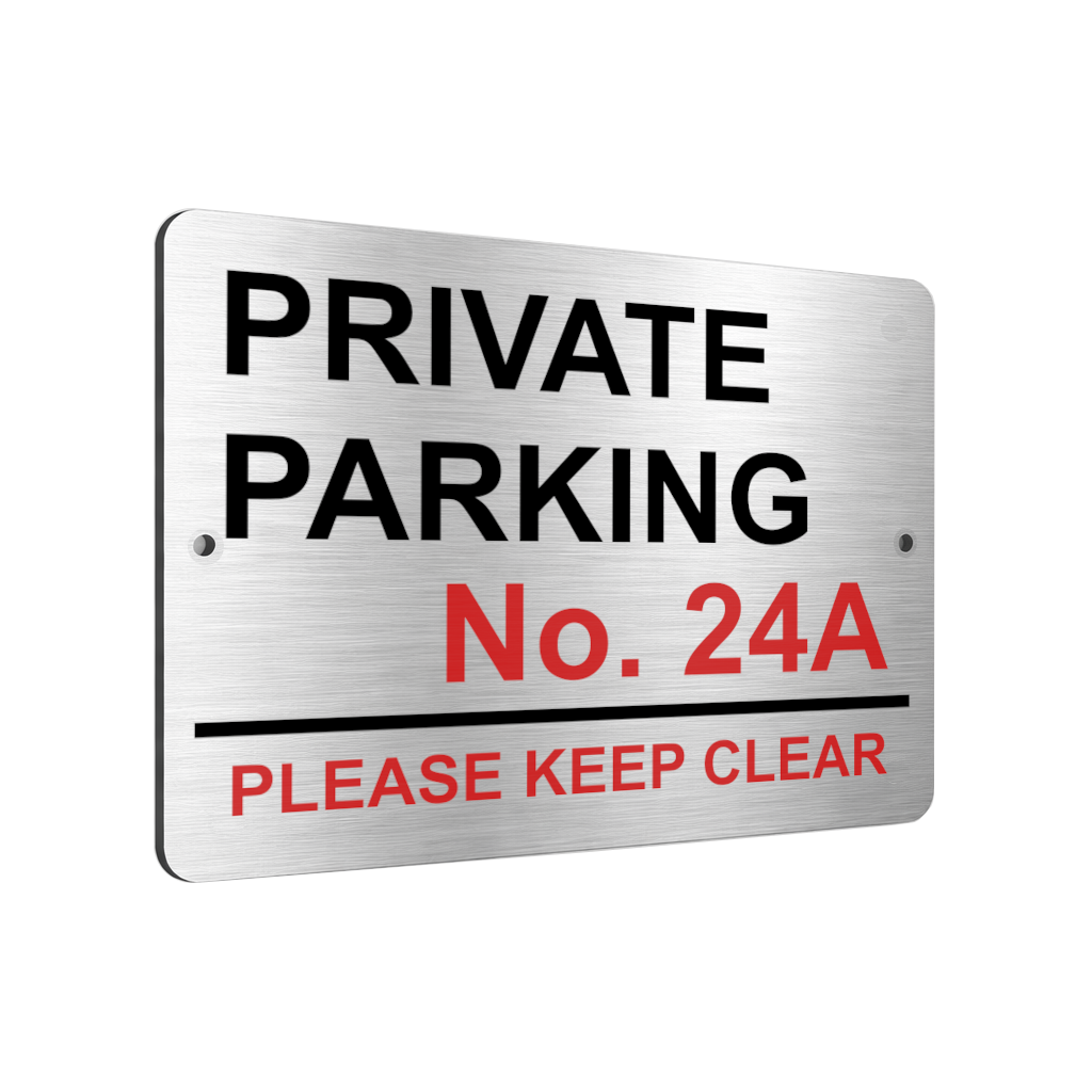 B193 Custom Personalised PRIVATE PARKING Number Metal Aluminium Plaque Sign