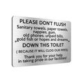 B222 PLEASE DON'T FLUSH DOWN THIS TOILET Metal Aluminium Composite Plaque Sign