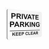 B062 PRIVATE PARKING KEEP CLEAR Printed Aluminium Metal Plaque Sign Door