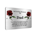 B084 In Loving Memory Of Dad Memorial Funeral Aluminium Composite Plaque Sign