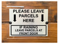 A217 PLEASE LEAVE PARCELS HERE FRONT DOOR ACRYLIC Aluminium Plaque Sign Door