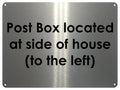 1MM 2374 Post Box Located At Side Of House Left Metal Aluminium Metal Plaque