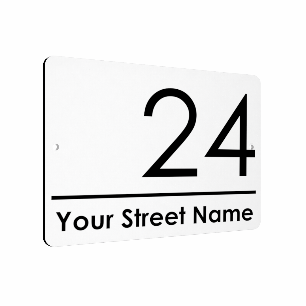 B081 Custom Personalised Address Metal Aluminium Plaque Sign Door House Gate