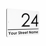 B081 Custom Personalised Address Metal Aluminium Plaque Sign Door House Gate