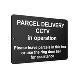 B068 PARCEL DELIVERY CCTV in operation Aluminium Composite Plaque Sign Door Hous