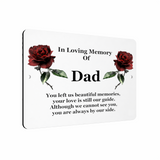 B084 In Loving Memory Of Dad Memorial Funeral Aluminium Composite Plaque Sign