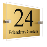 M091 Custom Personalised Modern Address Door Acrylic Aluminium Sign Plaque