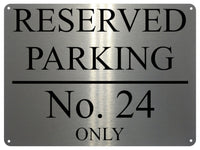 UV154 Custom Personalised RESERVED PARKING Metal Aluminium Plaque Sign A4 Size