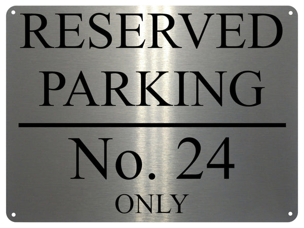 UV154 Custom Personalised RESERVED PARKING Metal Aluminium Plaque Sign A4 Size