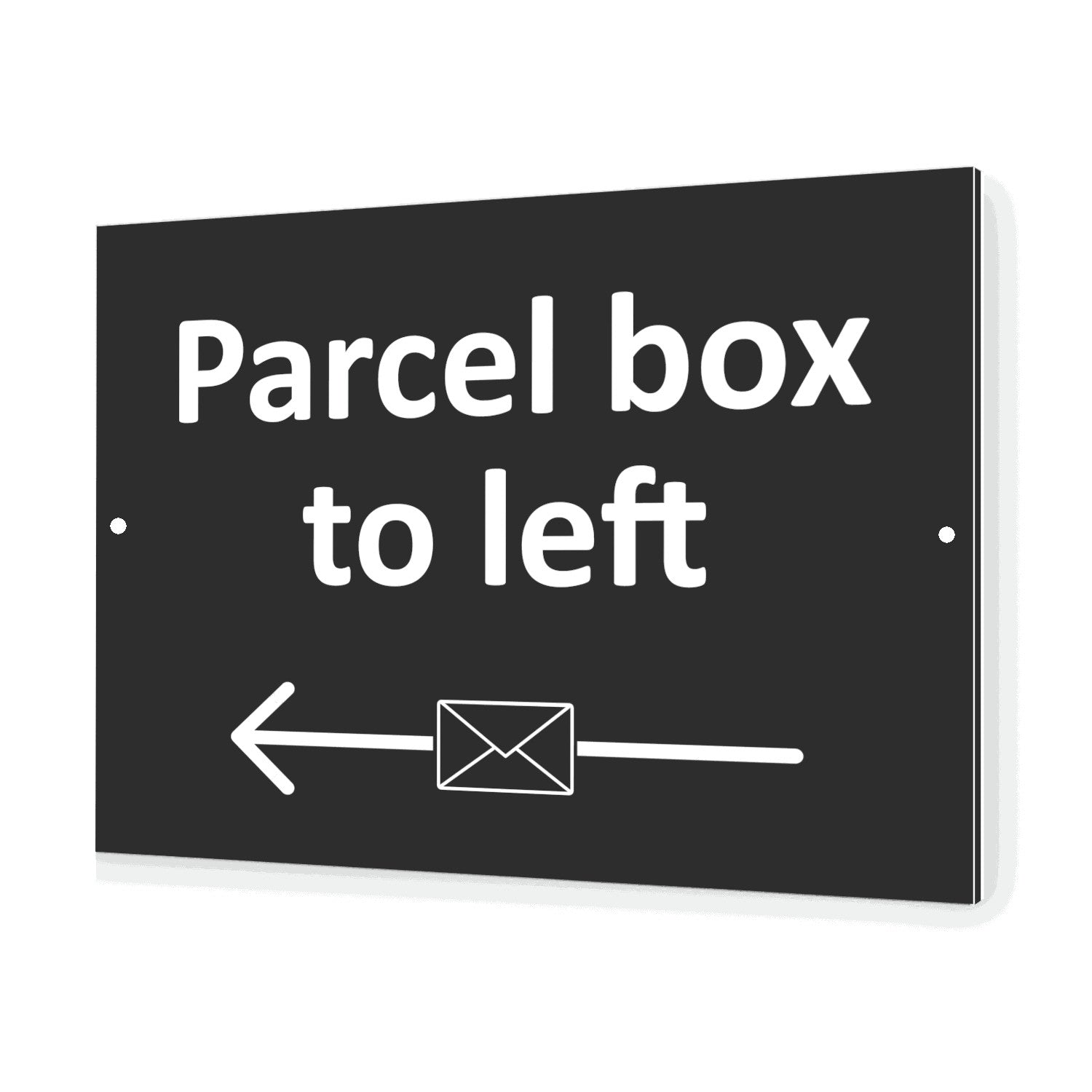 B010 Parcel box to Left Door Gate House Letters Aluminium Composite Sign Plaque